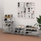 Simple Houseware 3-Tier Stackable Metal Panel Shoe Rack - Image 2