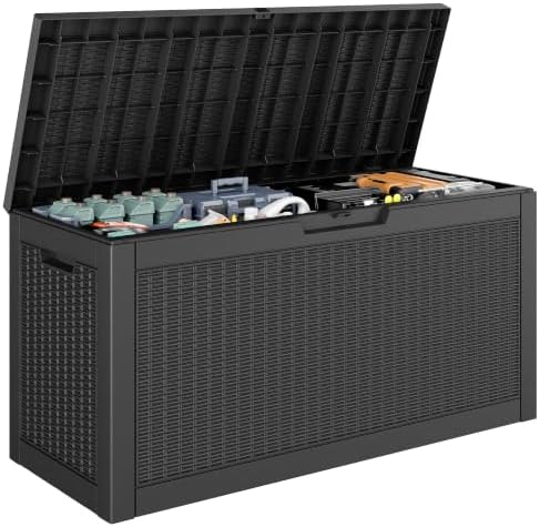 KAMABOKO Outdoor Storage Box, 75 Gallon Deck Box Outdoor Waterproof by KAMABOKO