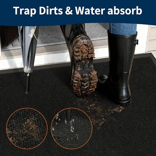 3'X3' Commercial Doormats, Thick Heavy-duty Custom Rubber Door Mat Outside - Image 3