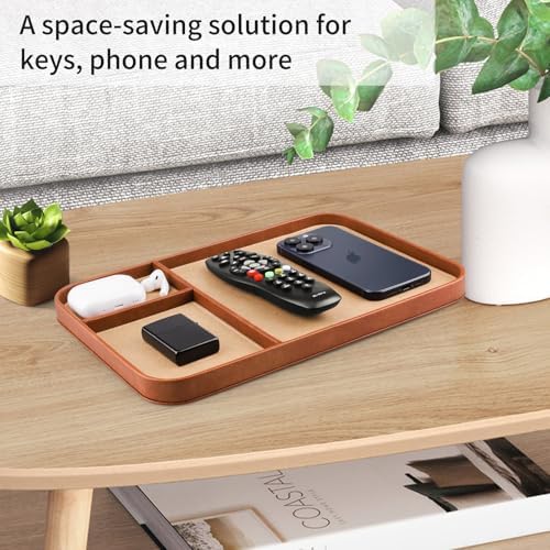 SENEN Leather Tray, Stylish and Organized Multifunctional Tray, - Image 2