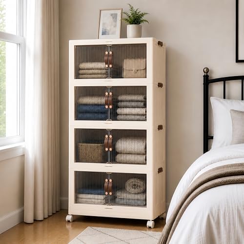 SAILUN 464Qt Stackable Storage Bins, Storage Cabinet a Lid by SAILUN