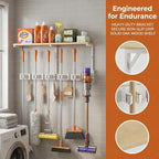 Upgraded Broom Holder Wall Mount - Image 3