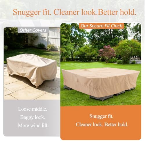 WJ-X3 Large Rectangular Outdoor Table Cover, Waterproof - Image 5