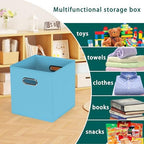 Black Foldable Storage Cubes Bins, Fabric Storage Box Cubes Organizer Baskets - Image 3