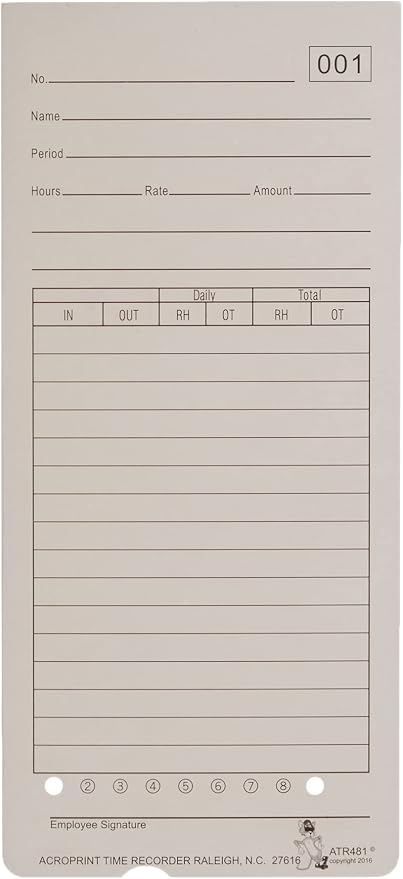 Acroprint 09-9115-000 Time Cards by Acroprint