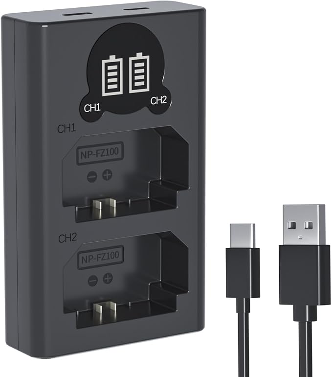 LP NP-FZ100 Camera Battery Charger, Dual USB Charger by LP