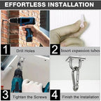 Stainless Steel Tie Out Mounted Wall Hook - Image 4