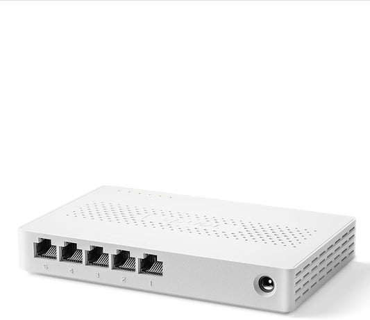 Tenda 5 Port 2.5G Ethernet Switch, Unmanaged Network Switch, 5 x 2.5 Gigabit by Tenda