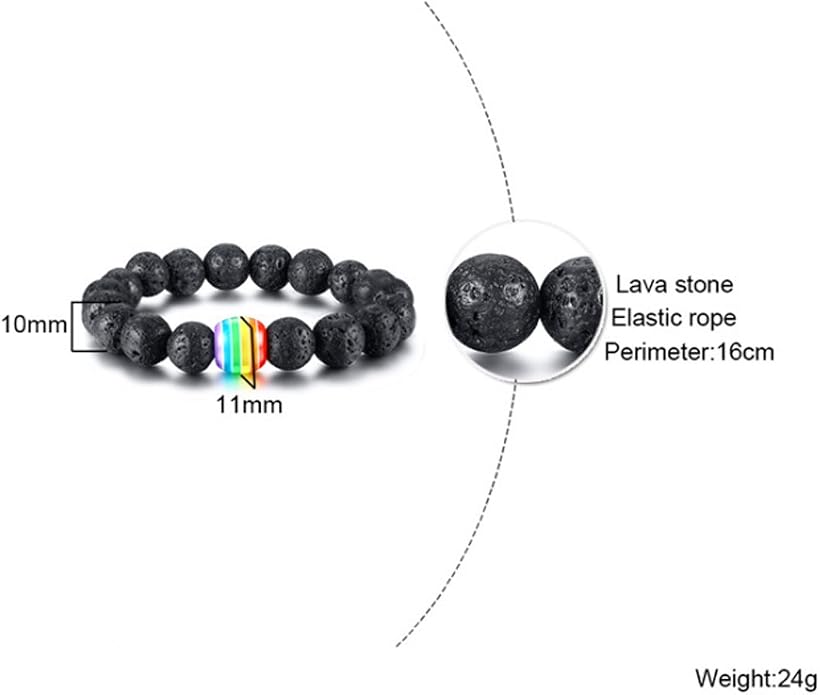 Nanafast Titanium Stainless Steel Rainbow LGBT Pride Bracelet Handmade Braided - Image 2