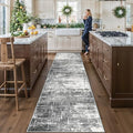 Washable 12ft Kitchen Area Rug: Abstract Entryway Rug Runner Soft Bedroom by HYHAOYUNLAI