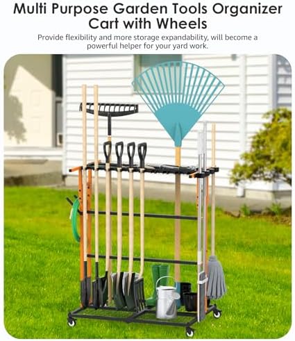 CCCEI Garage Organization with Wheels, Outdoor Gargen Yard Shed Tools Organizer - Image 2