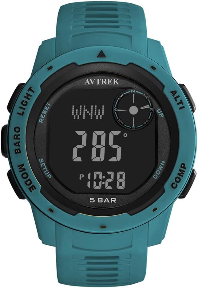 AVTREK Tactical Watch with Compass, 50M Waterproof Digital Pedometer, Altimeter by AVTREK