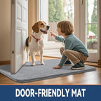 Smiry Dog Door Mat for Muddy Paws 34x21, Absorbent Low-Profile Doormats - Image 2