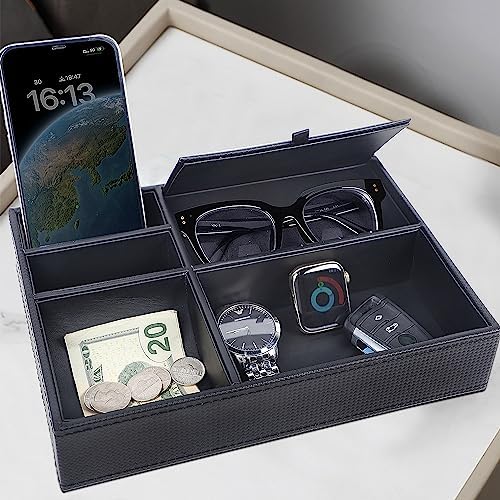 Zcaukya Men's Valet Tray, 5 Compartments - Image 4