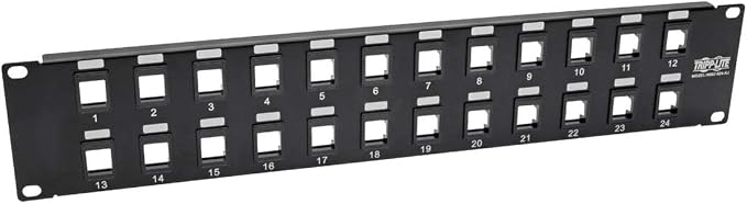Tripp Lite 24-Port Keystone Blank Patch Panel RJ45, Cat5e / Cat6 Rackmount by TrippLite