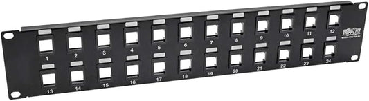 Tripp Lite 24-Port Keystone Blank Patch Panel RJ45, Cat5e / Cat6 Rackmount by TrippLite