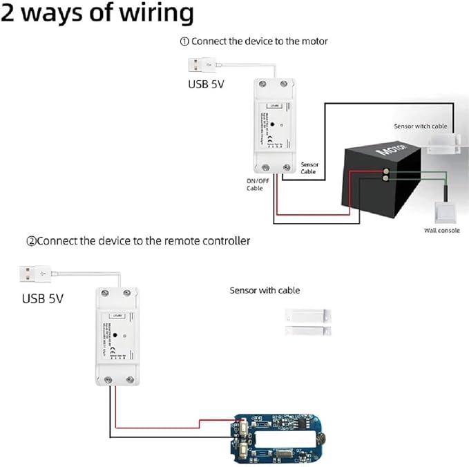 5V WiFi Smar Garage Door Opener Remote Controller, Monitor Garage Open Close - Image 4