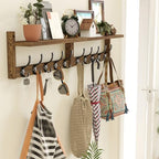 AMBIRD 34.2 inch Wooden Extra-Long Wall Hook Rack - Image 2