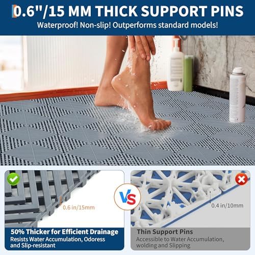 Interlocking Floor Tiles 100 Pack 12"X12" Waterproof Modular Cushion Mats - Image 5