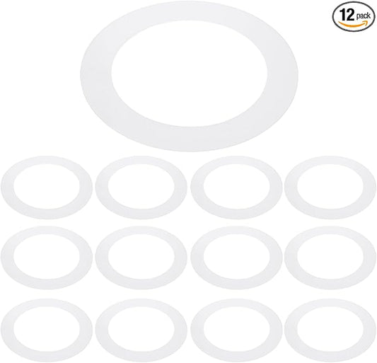PATIKIL 5" ID 7.5" OD Plastic Trim Ring, Translucent Matte White by PATIKIL