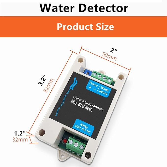 12V DC Wired Water Detectors Water Leak Alarm Module Leakage Flood Sensor - Image 3