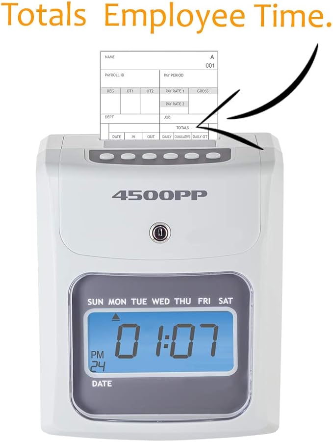 Nile Products - 4500PP Electronic Calculating Time Clock, Small Business Bundle - Image 2