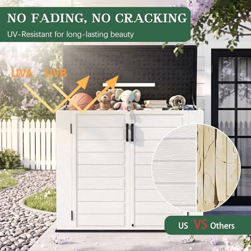 Outdoor Storage Shed Resin Waterproof Storage Cabinet - Image 4