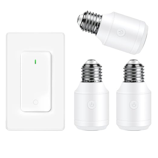 Remote Control E26 E27 Light Bulb Socket Adapter, Max 500W, No Wiring Needed by greencycle
