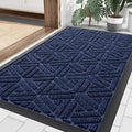 Smiry Front Door Mat Outside Entrance, Low Profile Rubber Doormat by Smiry