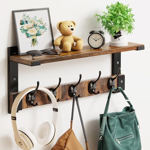 Oraich Wall Hooks with Shelf, Coat Rack Wall Mount by BEMOREORGANIZED