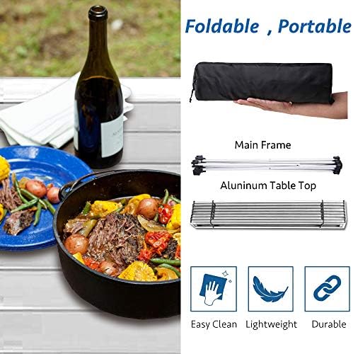 Grope Small Folding Camping Table, Aluminum Beach Table - Image 6