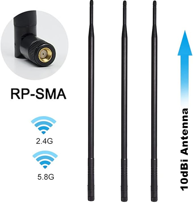 10dBi 2.4GHz 5GHz WiFi Booster Omni Directional Antenna RP-SMA - Image 2