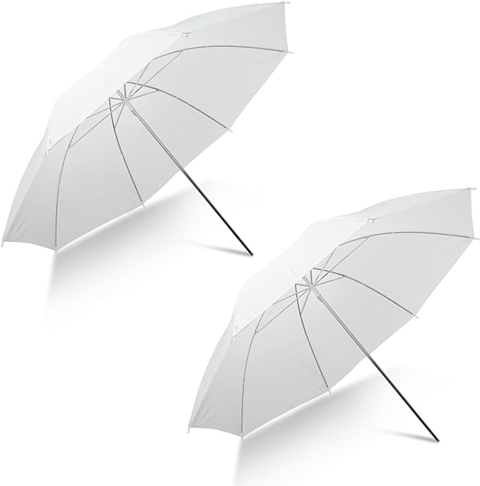 33"/84cm White Translucent Soft Umbrella Kit, Photography Umbrella Lighting Kit by Hahawalker