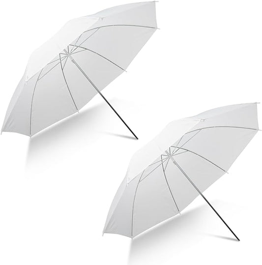 33"/84cm White Translucent Soft Umbrella Kit, Photography Umbrella Lighting Kit by Hahawalker