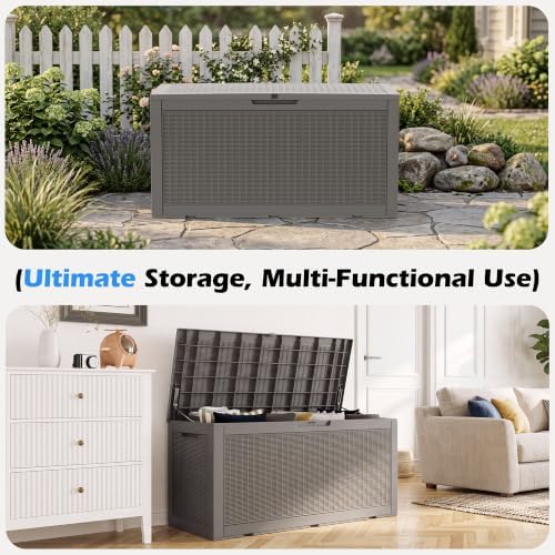 Outdoor Storage Box Waterproof, 100 Gallon Deck Box - Image 6