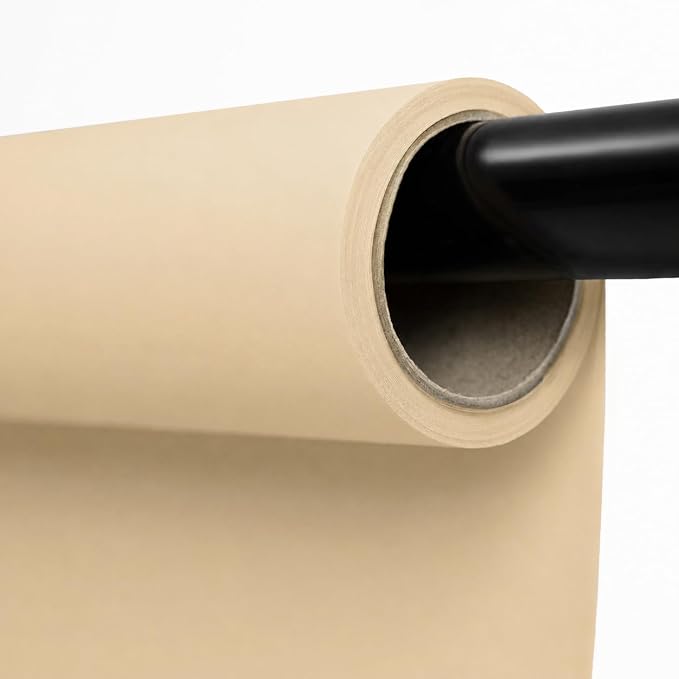 Kate Seamless Paper Backdrop for Photography Beige Cream Backdrop Paper by KateBackdropforPhotography