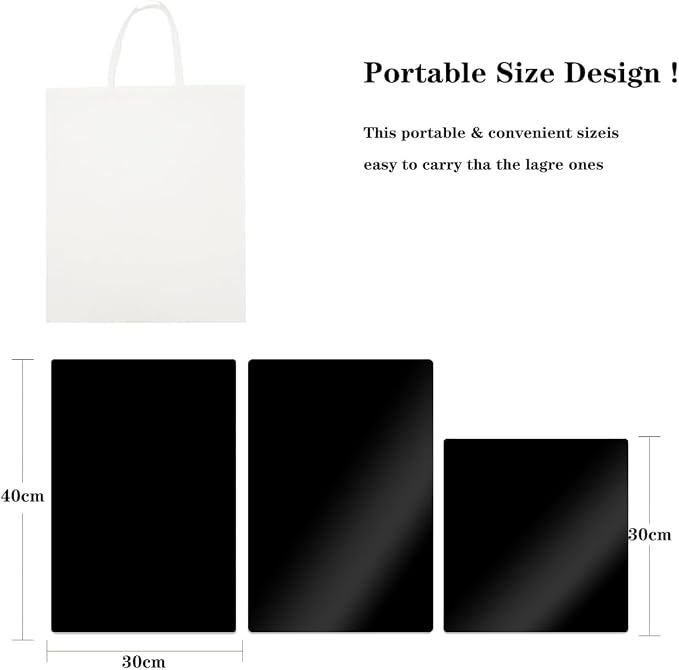 2 PCS Board Photo Backdrop, 16x12 Inch Black Double Sided Matte and Reflective - Image 5