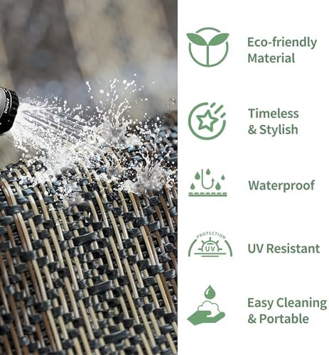 GENIMO Outdoor Rug, Waterproof Plastic Rugs - Image 6