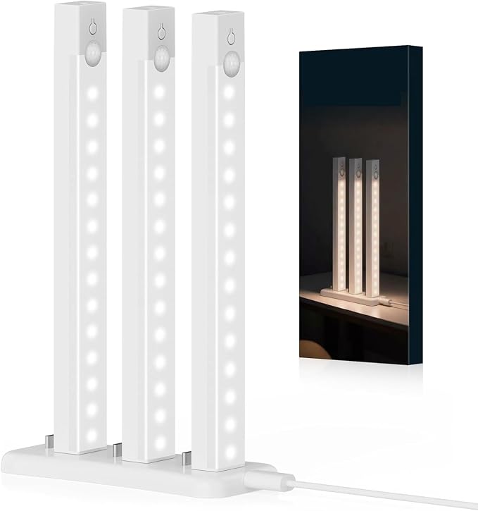 Under Cabinet Lighting 8 Inches Rechargeable Motion Sensor Light Indoor by Unknown