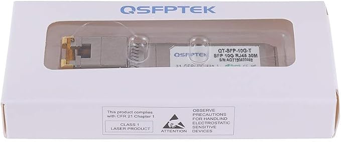 QSFPTEK 10G SFP to RJ45 Module, 10GBASE-T Copper Transceiver, 10gbe Mini-GBIC - Image 6