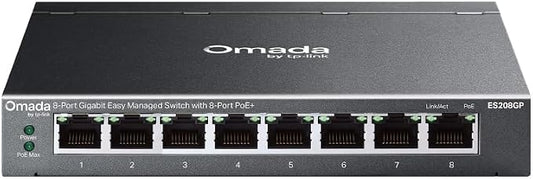 TP-Link Omada 8 Port Gigabit Easy Managed, PoE Switch, 65W Budget, PoE+ by TP-Link