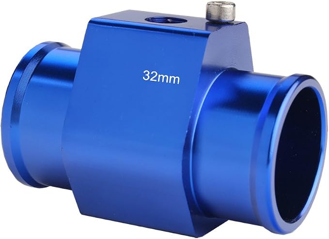 Dewhel Aluminum Blue Water Temp Meter Temperature Gauge Joint Pipe Radiator by DEWHEL
