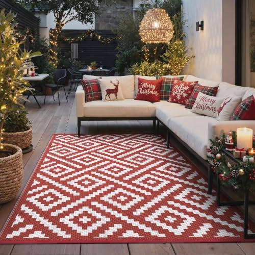 GENIMO Outdoor Rug, Waterproof Plastic Rugs - Image 6
