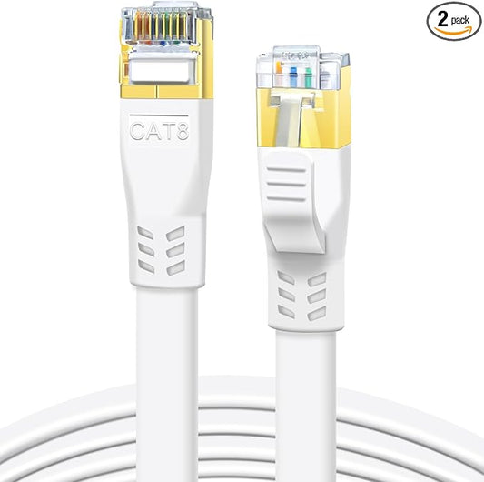 DDMALL CAT 8 Ethernet Cable 6ft, High Speed 40Gbps 2000MHz Shielded Flat CAT8 by DDMALL
