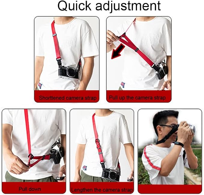 Camera Strap, Quick Adjustable Shoulder Sling Camera Neck Shoulder Strap - Image 4