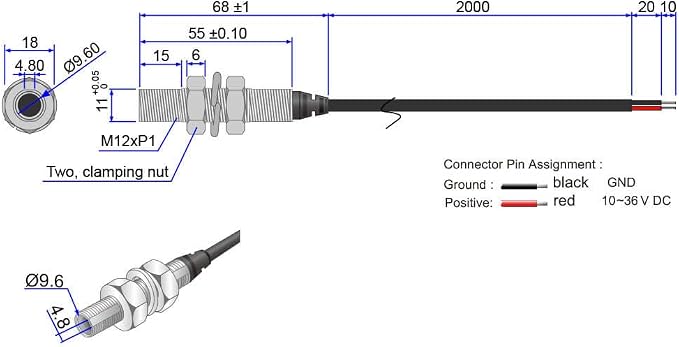 Blue Circular Dot Laser Module, 450 nm, Class 1, Industrial Laser Projector - Image 3