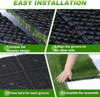 VANCASTLE Artificial Grass Tiles Interlocking Turf Squares Deck 27 Pack - Image 4