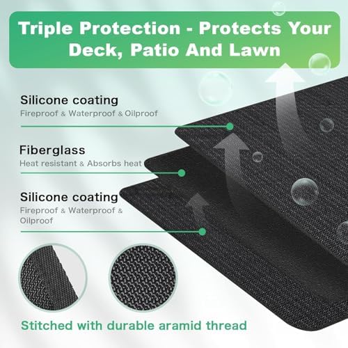 TAOMAND Large 90 x 52 inches Under Grill Mats - Image 2