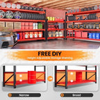 71.3” Wide Heavy Duty Metal Garage Shelving, Adjustable Storage Shelf - Image 4