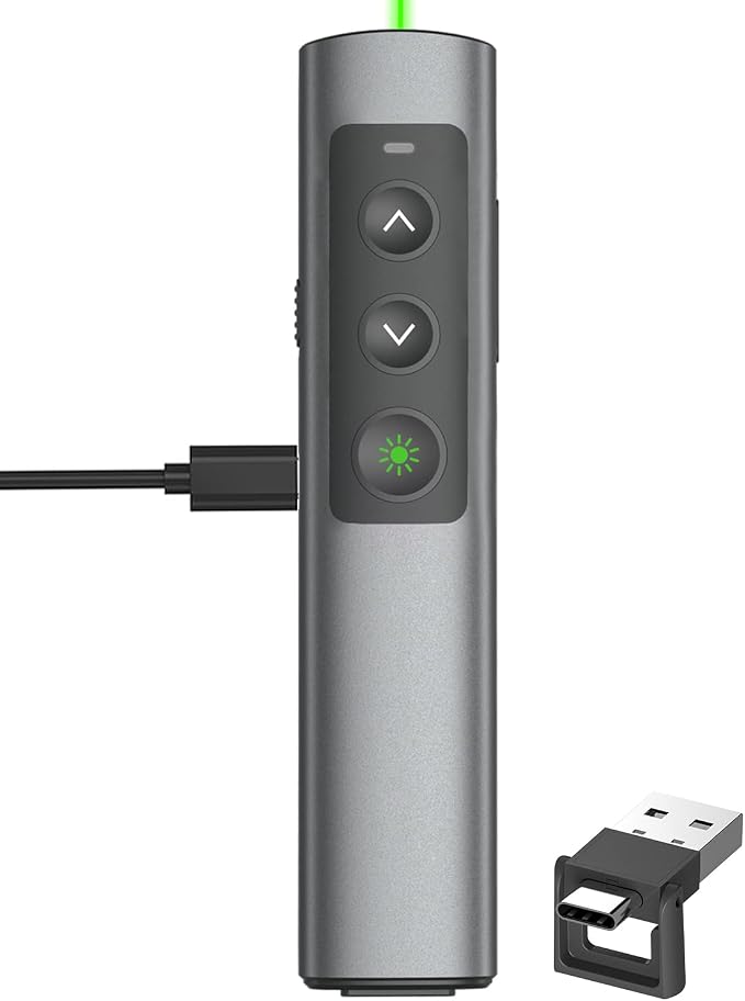 Rechargeable Green Laser Pointer Presentation Clicker by CLIKBUTM%C2%AE